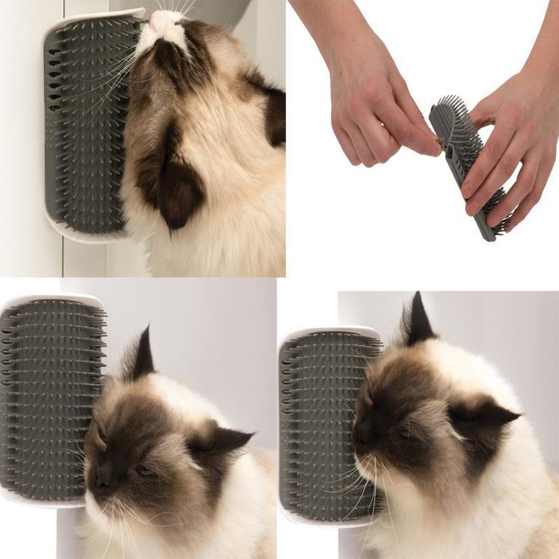 Brosse auto-massante pour chats