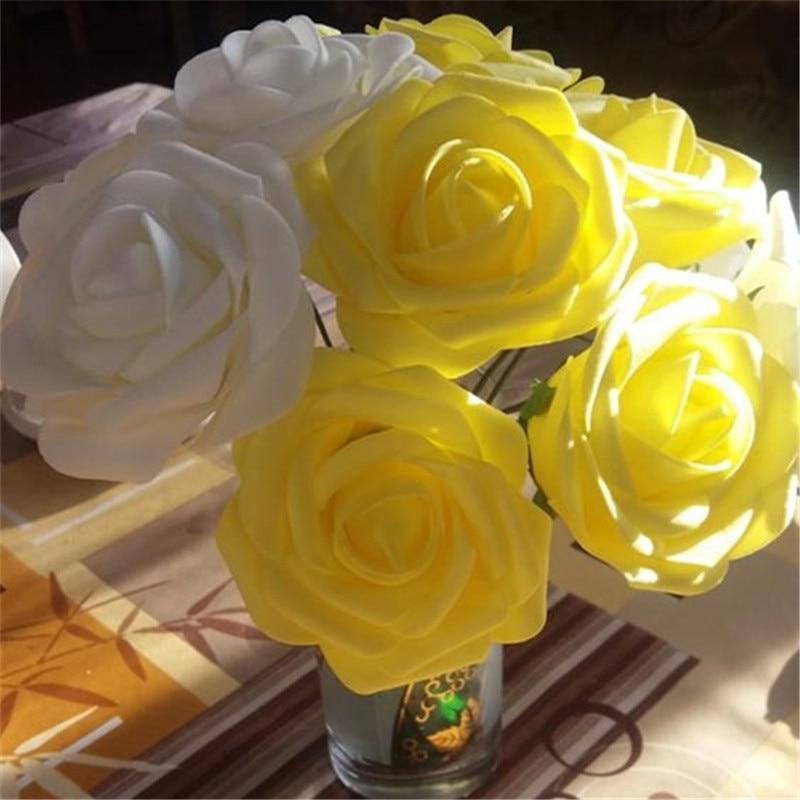 Bouquet de roses synthétiques ( 25pcs)